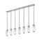 Z-Lite Arden Linear Chandelier, 7-Light, 4.75 In.W x 54 In.L x 12 In.H, Brushed Nickel/Clear 651P-7L-BN - alternate 4